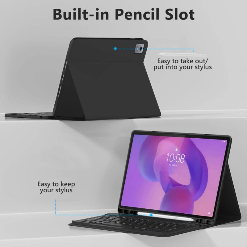 Tech-Protect SmartCase Pen + Keyboard, skirta Lenovo Idea Tab Plus 12.1 (TB-361), juodas