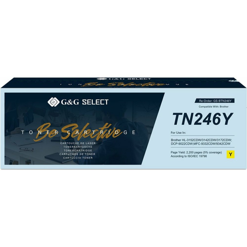G&G Select suderinamas toneris Brother TN-246Y, geltonas (21143)