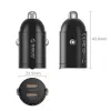 Orico MiniRing MR-30-2C 30W 2x USB-C automobilinis įkroviklis, juodas