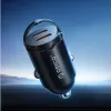Orico MiniRing MR-30-2C 30W 2x USB-C automobilinis įkroviklis, juodas