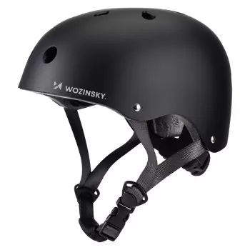 Wozinsky lengvas BMX/paspirtuko šalmas, dydis S (48-52 cm), juodas
