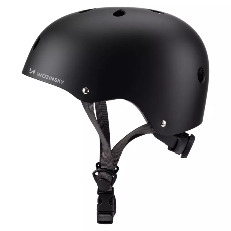 Wozinsky lengvas BMX/paspirtuko šalmas, dydis S (48-52 cm), juodas