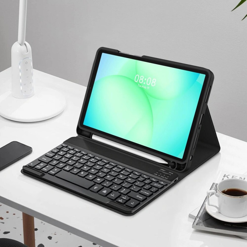 Tech-Protect SmartCase Pen + Keyboard, skirta Samsung Galaxy Tab A9+ / A11+ 11.0 (X210 / X215 / X216 / X230 / X235 / X236), juoda