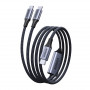 UGREEN L533 2in1 USB-C kabelis, USB-C į 2x USB-C PD 140W, 2 m, juodas