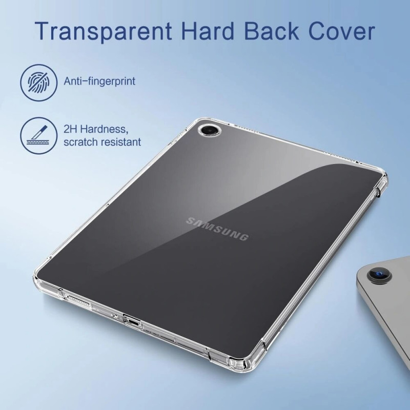 Tech-Protect FlexAir planšetinio kompiuterio dėklas, skirtas Samsung Galaxy Tab A9 / A11 8.7 (X110 / X115 / X133 / X135), permatomas