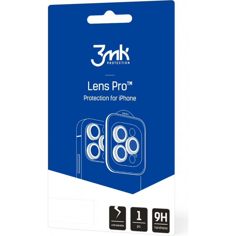3MK Lens Protection Pro Apple iPhone 13 Pro / 13 Pro Max fotoaparato objektyvo apsauginė plokštelė, grafito pilka