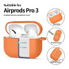 Tech-Protect silikoninis Silicone Hook dėklas Apple AirPods Pro 3, Cosmic Orange