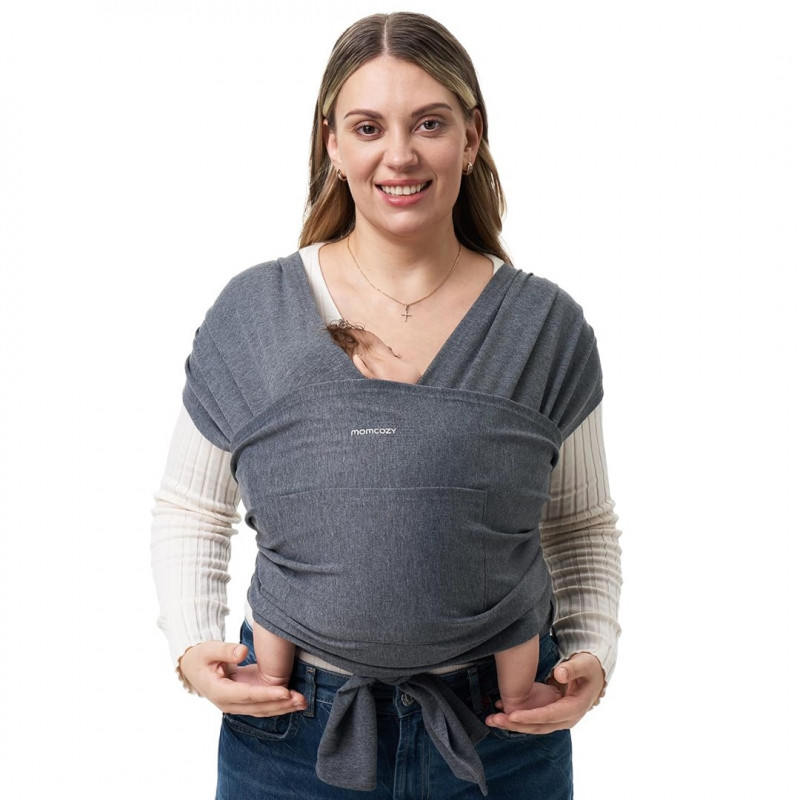 Momcozy M20SSCJ01 kūdikio nešyklė su vyniojimu, tamsiai pilka