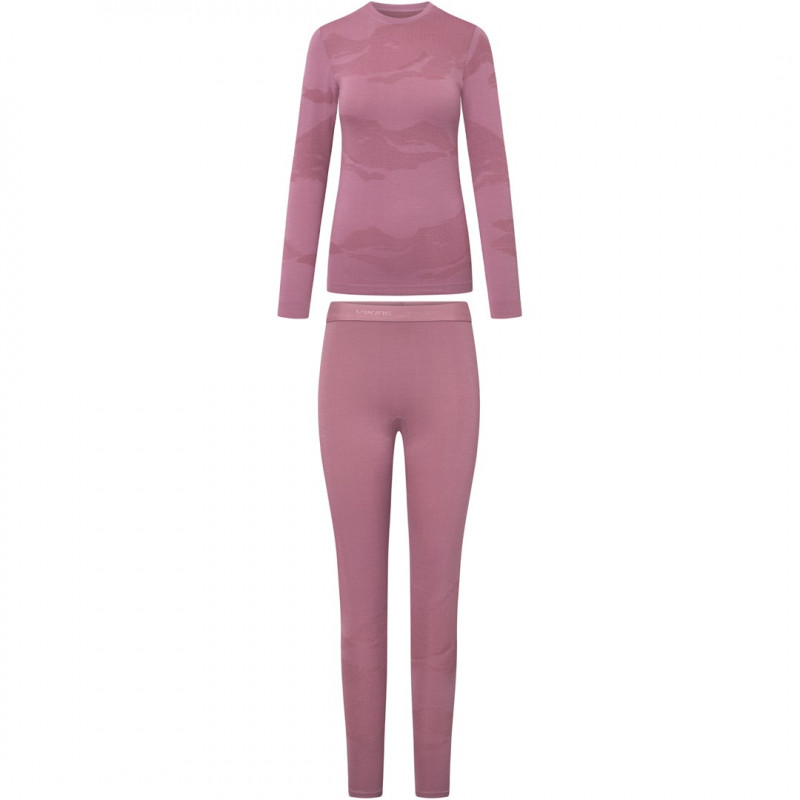 Viking Gasher Lady Set Merino moteriški apatiniai, rožinės spalvos, S