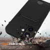 Marka Niezdefiniowana iPhone 17 TPU dėklas su kortelių laikikliu ir per petį nešiojamu dirželiu, juodas