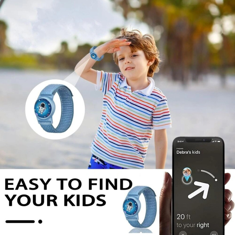 Tech-Protect Nylon For Kids apyrankė, skirta Apple AirTag 1 / 2, Astronaut