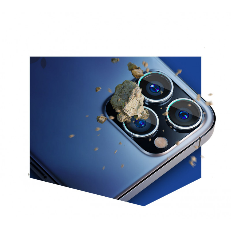 3MK Lens Protection Pro fotoaparato objektyvo dangtelis, skirtas Apple iPhone 11 Pro / 11 Pro Max, sidabrinis