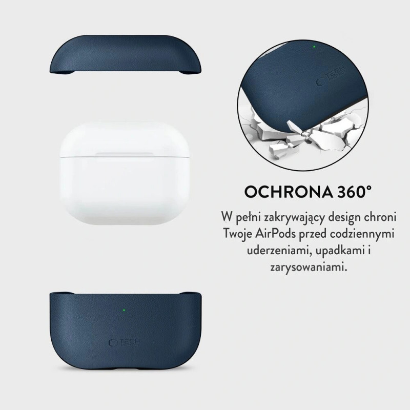 Tech-Protect NaturalFit dėklas Apple AirPods Pro 3, Navy Blue