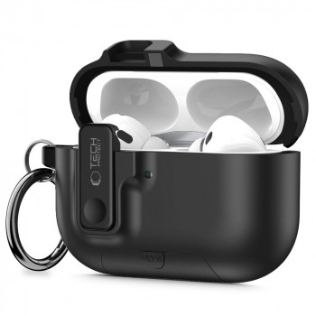 Tech-Protect Slim Hook dėklas, skirtas Apple AirPods Pro 3, juodas