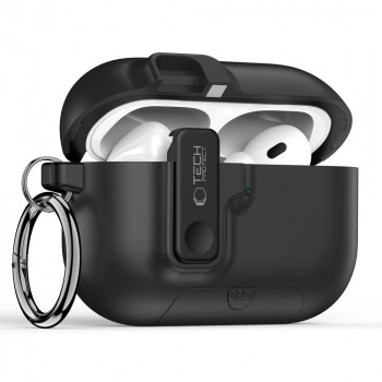 Tech-Protect Slim Hook dėklas, skirtas Apple AirPods Pro 3, juodas