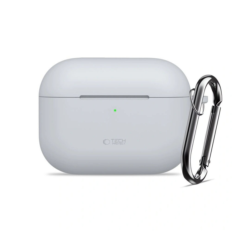 Tech-Protect silikoninis Silicone Hook dėklas Apple AirPods Pro 3, Crayon Grey