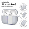 Tech-Protect silikoninis Silicone Hook dėklas Apple AirPods Pro 3, Crayon Grey