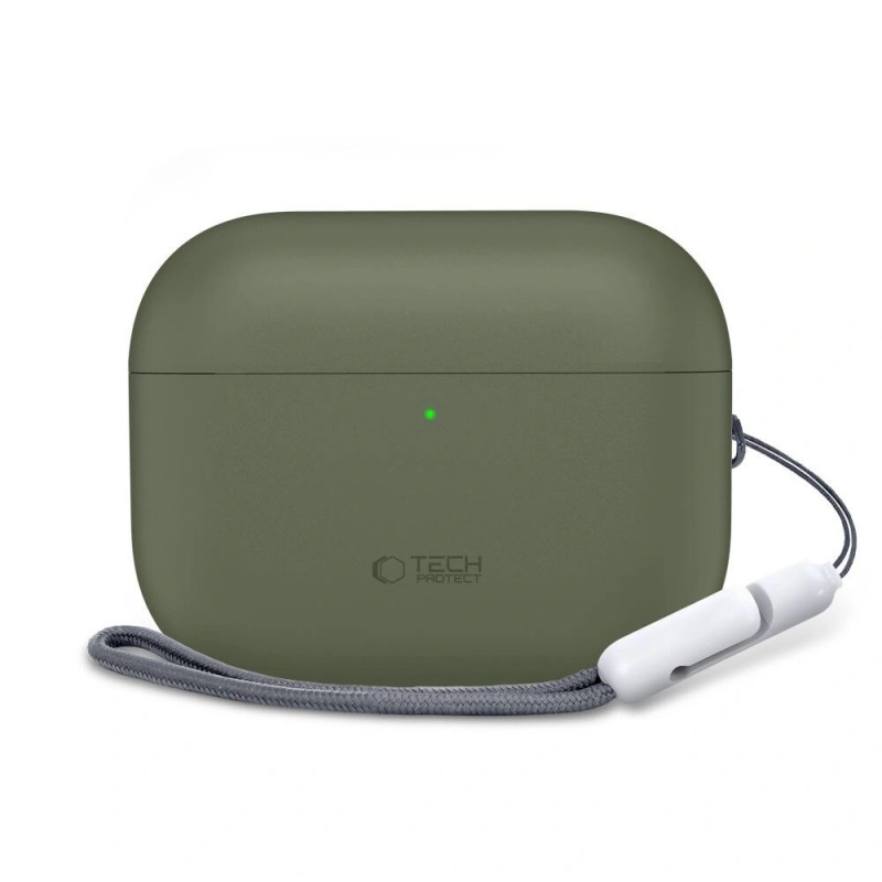 Tech-Protect silikoninis dėklas Apple AirPods Pro 3 alyvuogių žalios spalvos