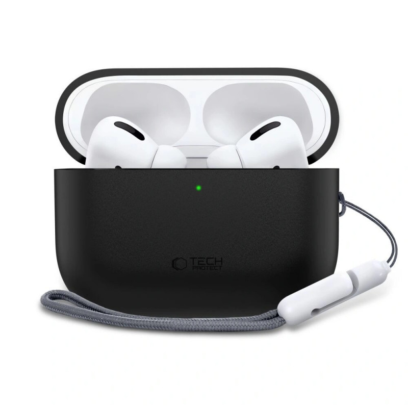 Tech-Protect silikoninis dėklas Apple AirPods Pro 3 juodas