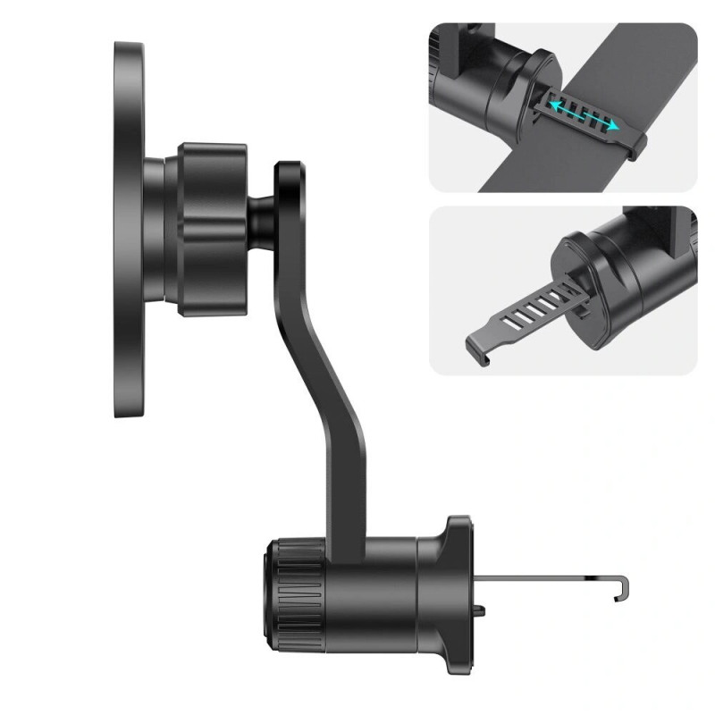 Tech-Protect N56 magnetinis MagSafe pasukamas automobilinis laikiklis į ortakį, juodas
