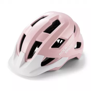 Rockbros LK-67 jaunimo dviračio šalmas su nuimamu skydeliu 54–58 cm, rausvas