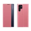 Hurtel New Sleep Case, skirta Samsung Galaxy S25 Ultra, su atlenkiamu viršeliu ir stovu, rožinė