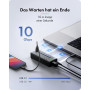 ICY BOX IB-AC618a 7 prievadų USB 3.2 Gen 2 šakotuvas, aliuminis, 12 V