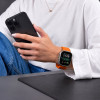 Tech-Protect Silicone Line Apple Watch 8 / 9 / 10 / 11 / 12 / SE / Ultra 44/45/46/49 mm apyrankė, oranžinė