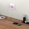Tech-Protect NCA20 USB-A / USB-C sieninis įkroviklis PD 20W / QC3.0, Baby Pink