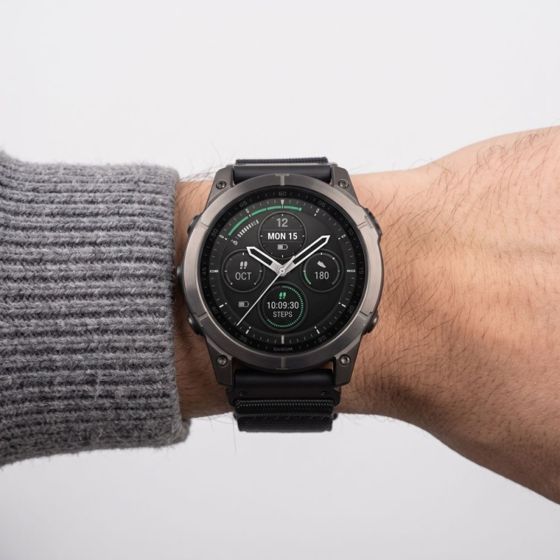 Tech-Protect Nylon Classic laikrodžio dirželis, skirtas Garmin Fenix 5X / 5X Plus / 6X / 6X Pro / 7X / 8 / 8 Pro / 9 / 9 Pro 47 mm, juodas