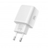 Tech-Protect NCA20 USB-A / USB-C sieninis įkroviklis PD 20W / QC3.0 su USB-C / Lightning kabeliu 100 cm, baltas