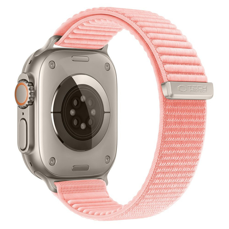 Tech-Protect NylonLoop apyrankė, skirta Apple Watch 8 / 9 / 10 / 11 / 12 / SE (40 / 41 / 42 mm), Blush Pink