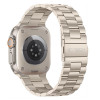Tech-Protect Stainless nerūdijančio plieno apyrankė, skirta Apple Watch 8 / 9 / 10 / 11 / 12 / SE / Ultra (44 / 45 / 46 / 49 mm), Starlight
