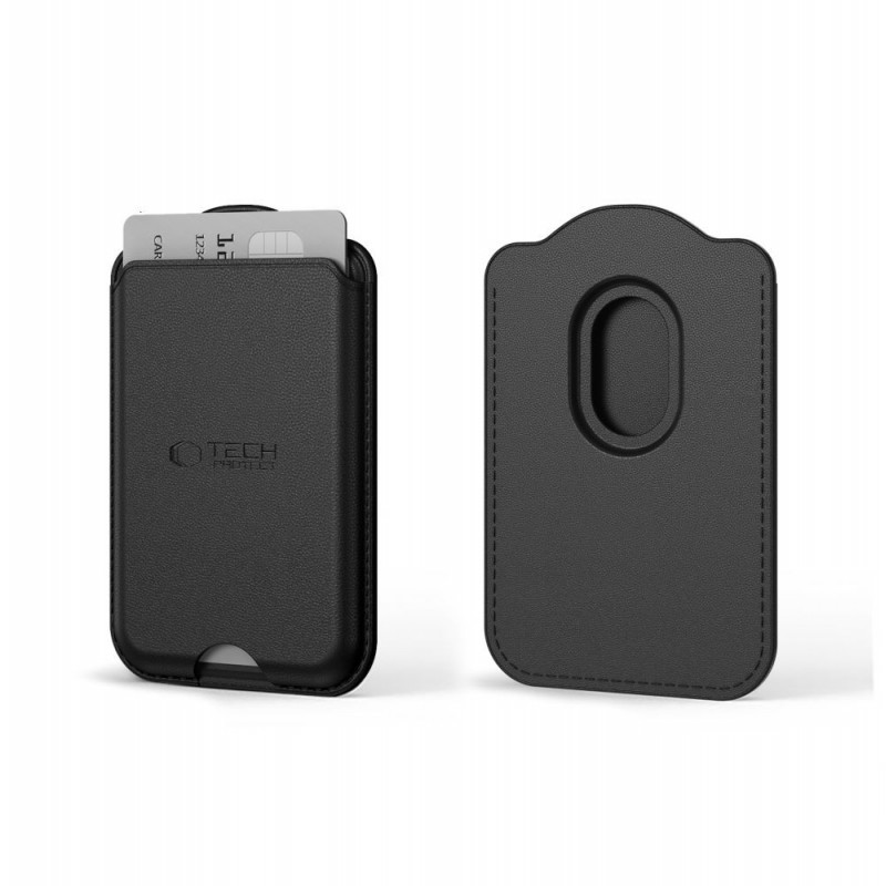 Tech-Protect CH02 MagWallet MagSafe universalus magnetinis kortelių laikiklis, juodas