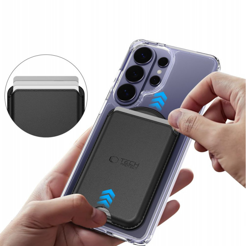 Tech-Protect CH02 MagWallet MagSafe universalus magnetinis kortelių laikiklis, juodas