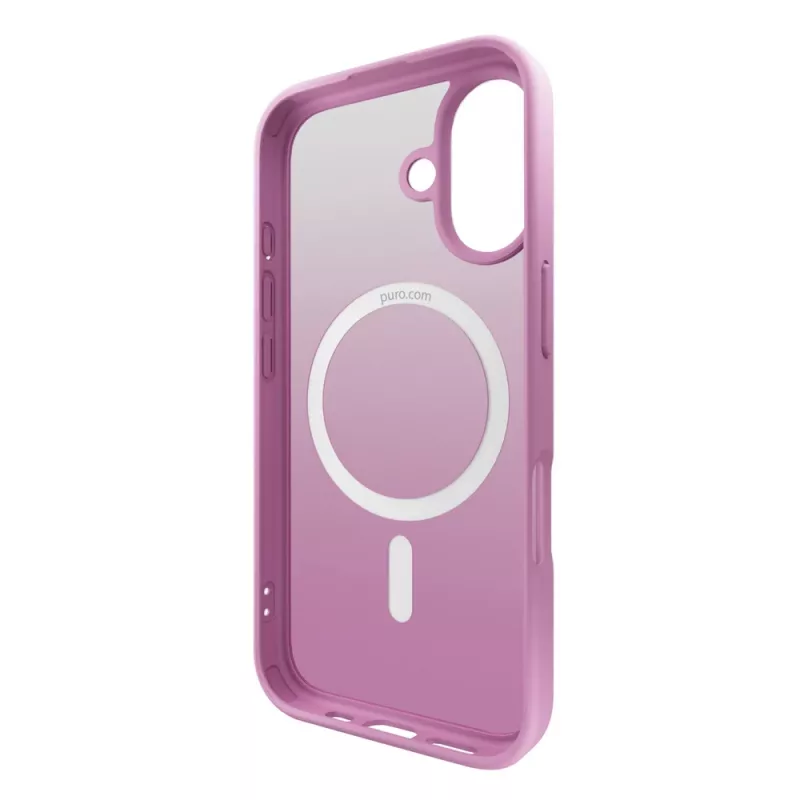 Puro Gradient MagSafe silikoninis dėklas skirtas iPhone 16, rausvas