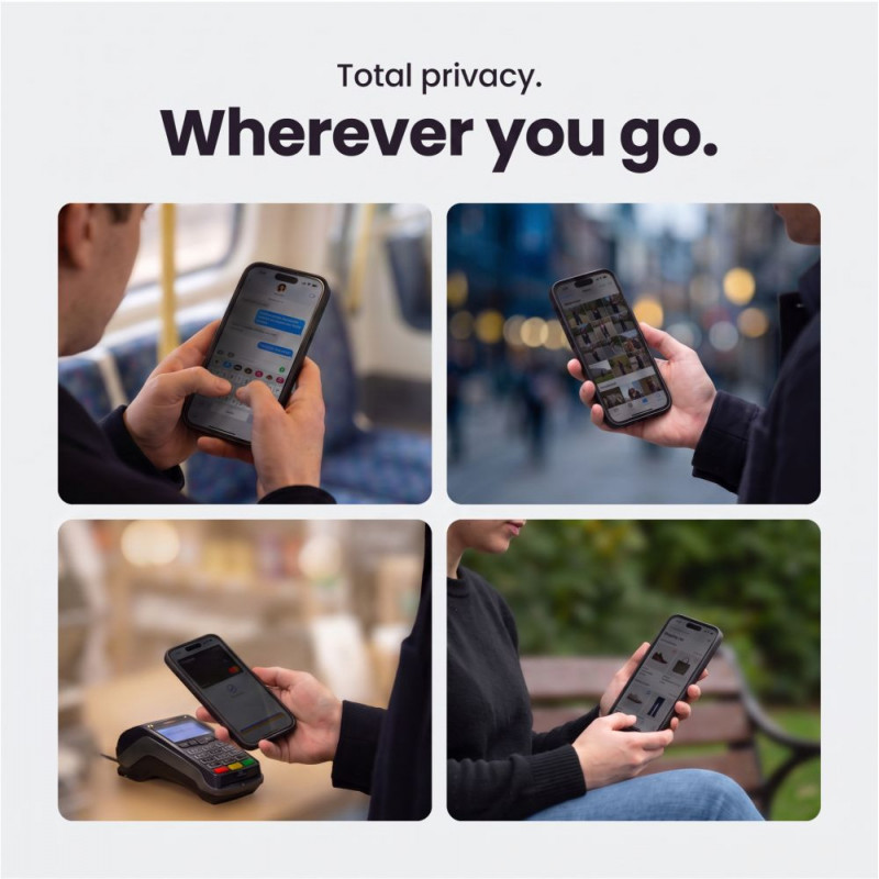 Tech-Protect Glass SPY+ privatumo grūdintas stiklas, skirtas Apple iPhone 18 Pro Max (2 vnt.)