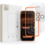 Tech-Protect Easy Set+ grūdinto stiklo rinkinys, skirtas Apple iPhone 18 Pro ekranui ir objektyvui, Clear (3 vnt.)