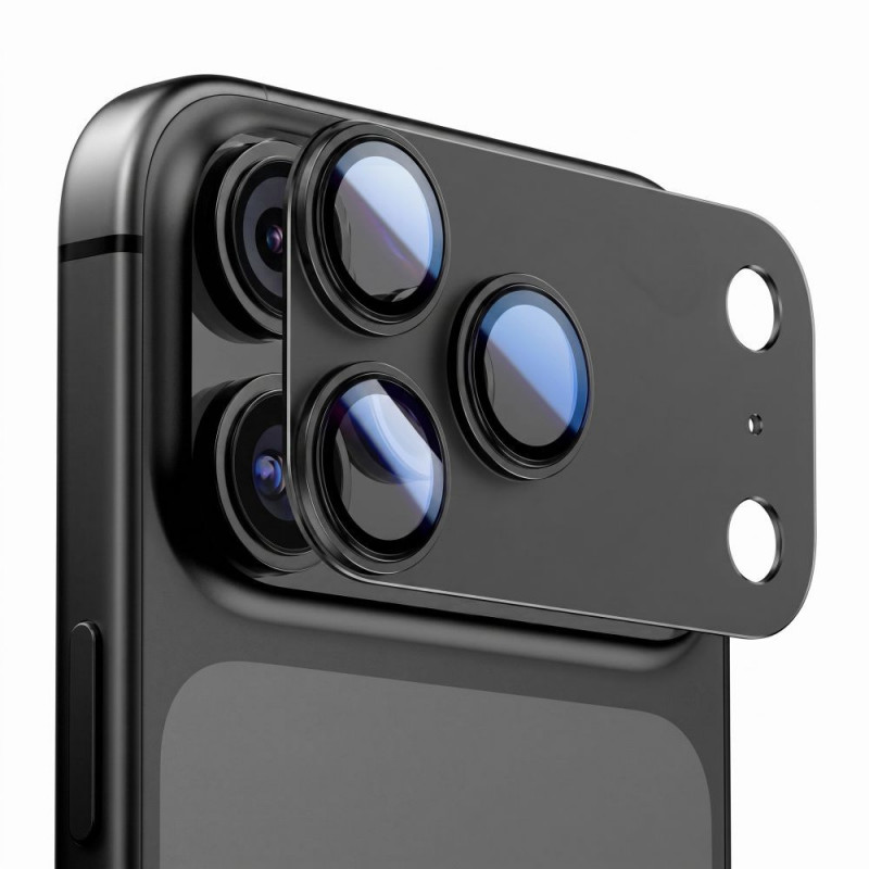 Tech-Protect Camfull Fit+ fotoaparato modulio dangtelis, skirtas Apple iPhone 18 Pro Max, juodas