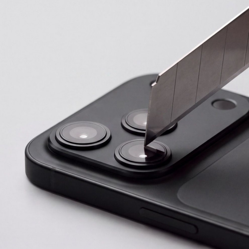 Tech-Protect Camalloy Fit+ fotoaparato dangtelis, skirtas Apple iPhone 18 Pro Max, juodas