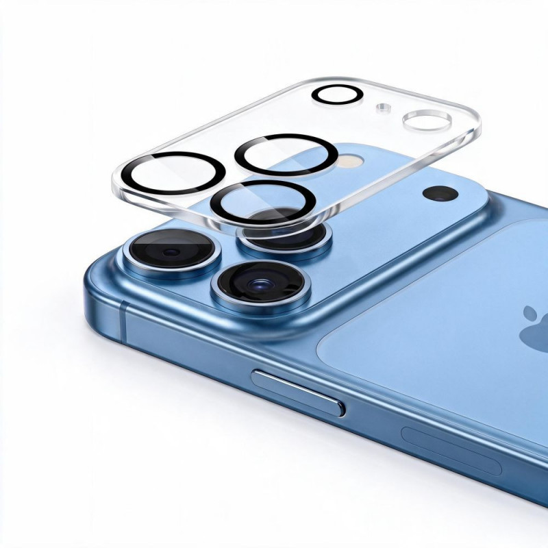 Tech-Protect Cam Fit+ fotoaparato dangtelis, skirtas Apple iPhone 18 Pro, permatomas