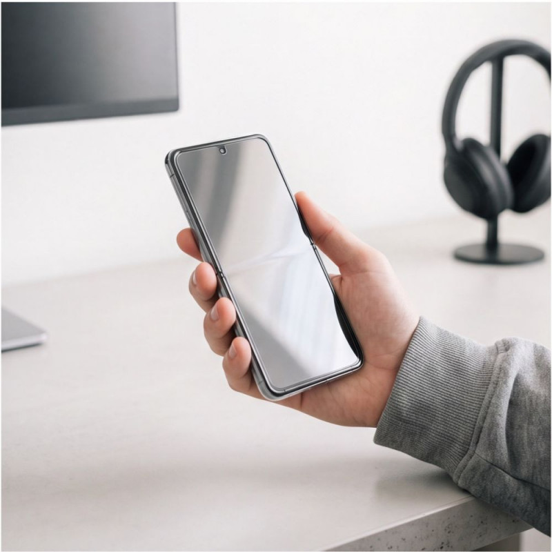 Tech-Protect Easy Set Foil & Glass Fit+ 4in1 ekrano apsauga skirtas Samsung Galaxy Z Flip 7 / 8, permatoma (2+2 vnt.)