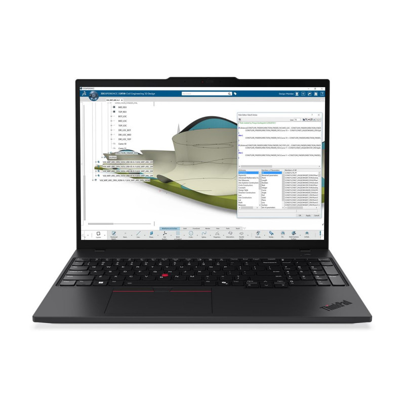 Lenovo ThinkPad P16s Gen 4 21QV007FGE 16" nešiojamasis kompiuteris, Intel Core Ultra 7 255H, 24 GB RAM, 512 GB SSD, Windows 11 Pro (DE)