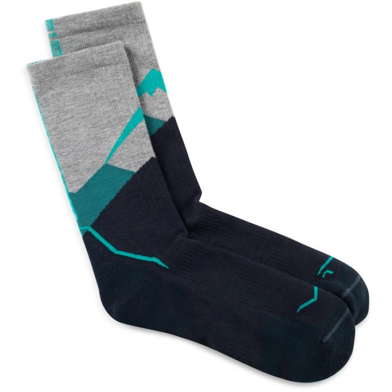 Buff Merino Lightweight Crew kojinės LWC1, Teal, L