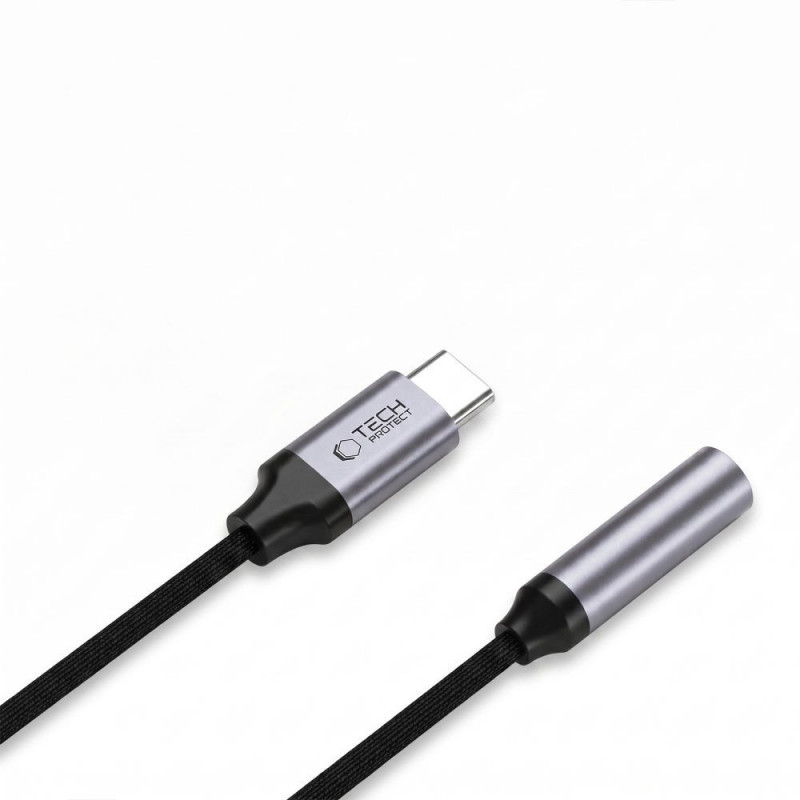 Tech-Protect Ultraboost USB-C į 3,5 mm mini jack DAC adapteris, Iron Grey