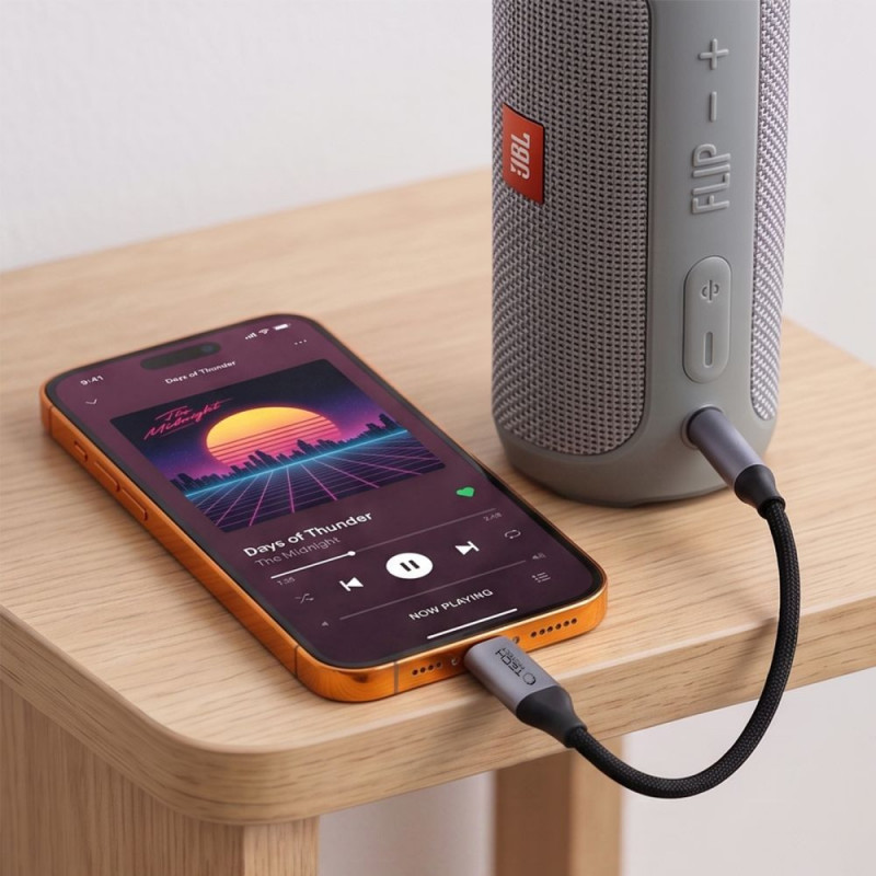 Tech-Protect Ultraboost USB-C į 3,5 mm mini jack DAC adapteris, Iron Grey