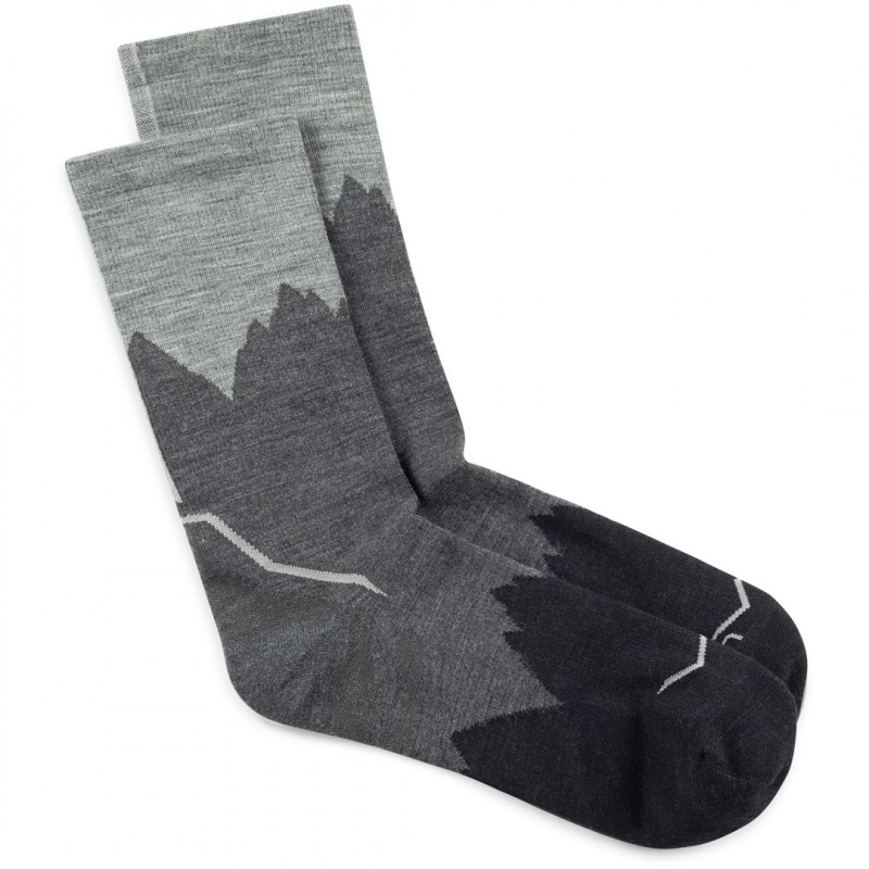 Buff Merino Lightweight Crew kojinės LWC3, juodos spalvos, L