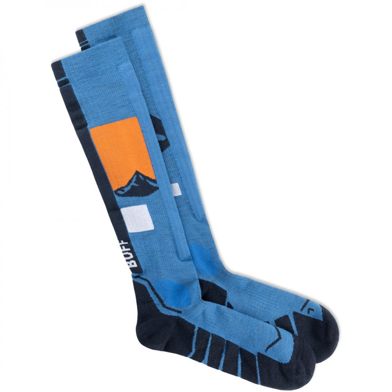 Buff Merino HW Over The Calf kojinės HWO1, Royal Blue, L