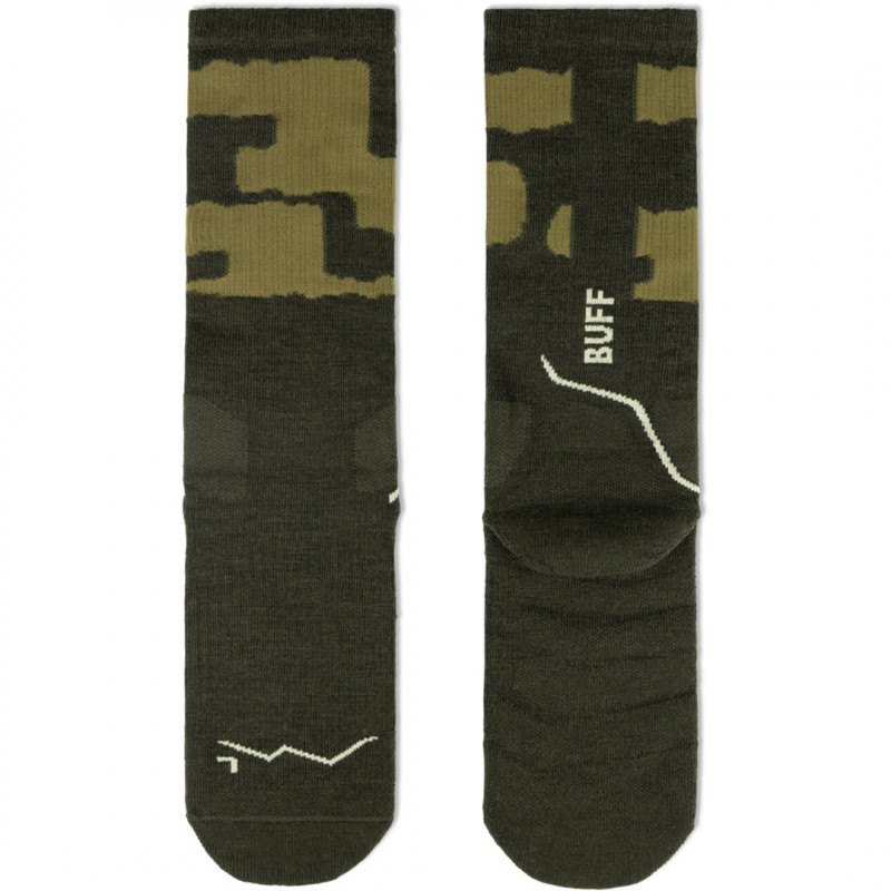 Buff Merino MW Crew kojinės MWC2, Beetle Green, L