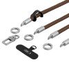 Tech-Protect C10S Rope skersinė ir riešo dirželių rinkinys, Walnut Brown/Titanium